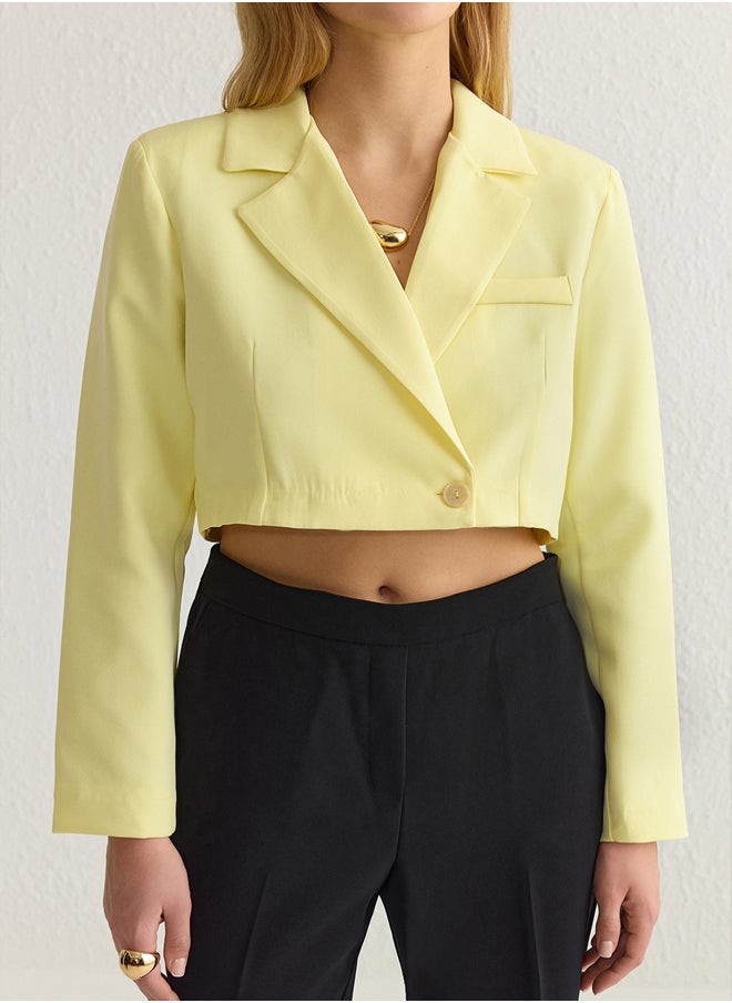 trendyol - Yellow Blazer Jacket TWOAW22CE0086 - Image 1