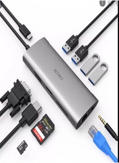 Generic Alpha 11 In 1 USB C Hub All In One RJ45 Internet 4K For MacBook Laptop Type C Docking Station  - Image 1