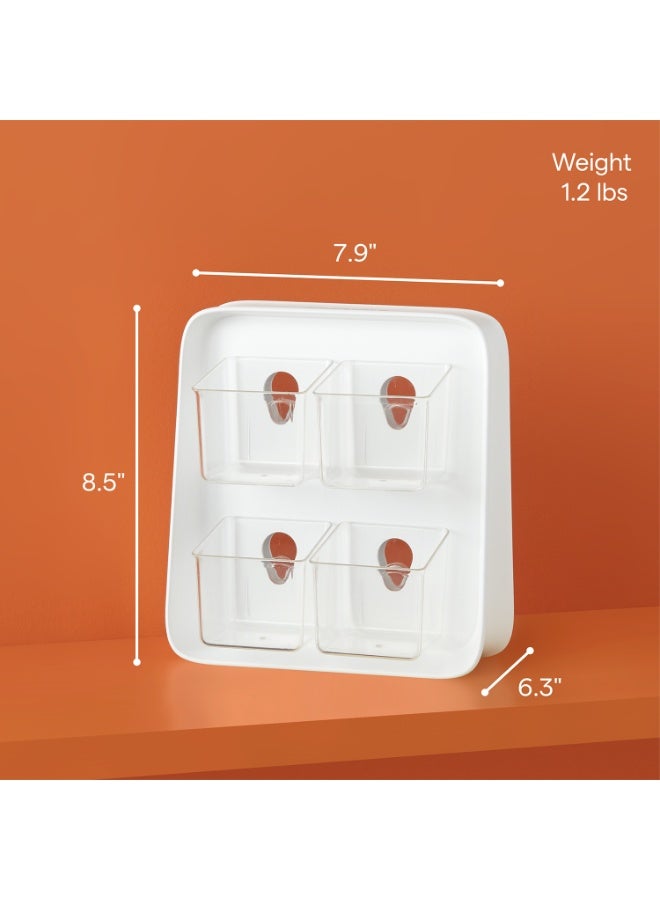 YouCopia TeaStand Tea Bag Organizer with Clear Removable Bins, Cabinet or Pantry Storage Caddy, Tea Bag Storage Holder for Office Kitchen Countertop, 80-Bag - Image 3