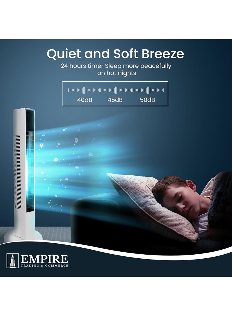 SP 83cm/33inch Fan with LED Display, Remote Control Fan for Bedroom , 45W Cooling Fan with 3 Speeds, Perfect 45° Oscillating Fan for Home, Living Room & Office - Image 3