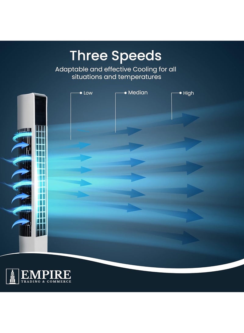 SP 83cm/33inch Fan with LED Display, Remote Control Fan for Bedroom , 45W Cooling Fan with 3 Speeds, Perfect 45° Oscillating Fan for Home, Living Room & Office - Image 4