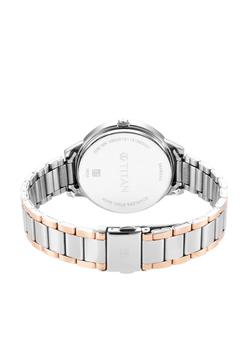 تيتان Titan Trendsetters Anthracite Dial Women Watch With Stainless Steel Strap