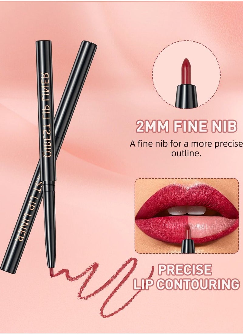 QiBest Lip Liner Lip Gloss and Velvet Liquid Lipstick Makeup Set Matte Lip Liner Kit Waterproof Long Lasting Not Fade Liquid Lipstick Kit for Daily Makeup  - Image 3