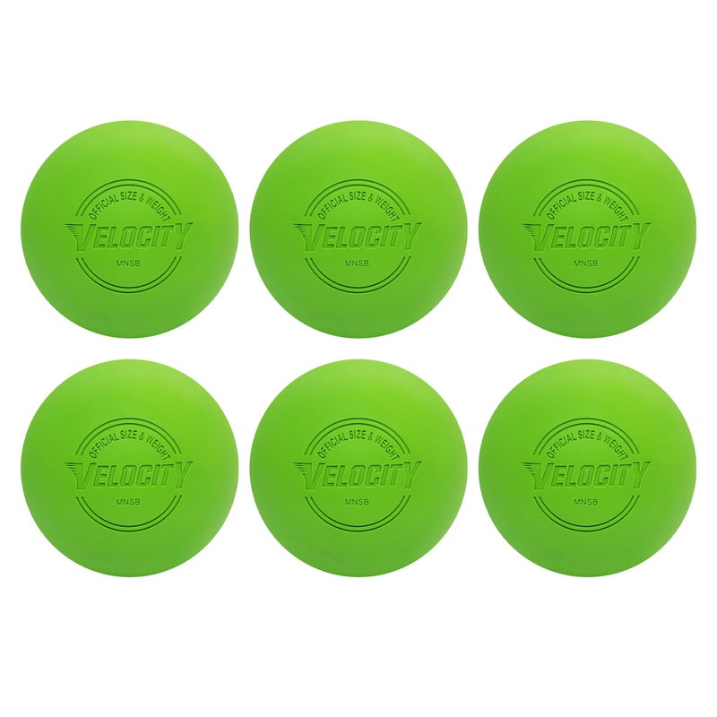 Velocity Practice Lacrosse Balls - 1, 2, 3, 6, 12, 18, 24, 36, 60 and 120 Packs - Official Size and Weight - Lime Green - Image 1