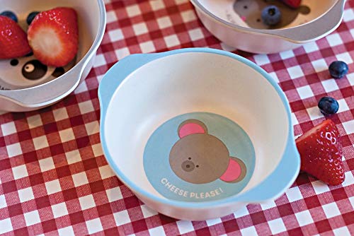 Red Rover Animal Bamboo Kid's Bowls Multicolor, Set of 4 - Image 2