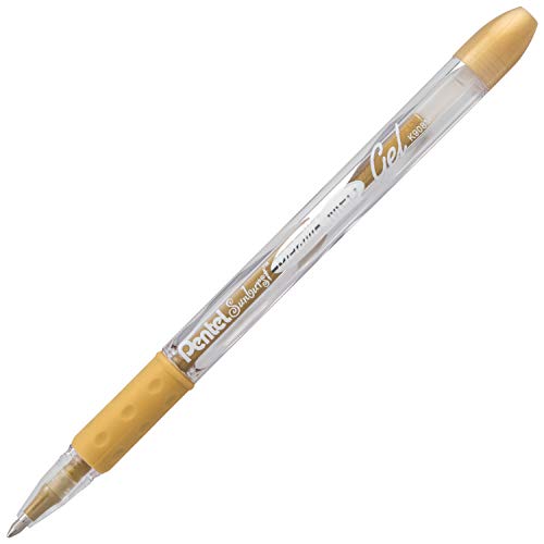 Pentel Arts Sunburst Metallic Gel Pen, Medium Line, Permanent, Gold and Silver Ink, 2 Pack (K908BPXZ) - Image 2