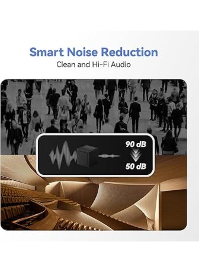 Wireless Lavalier Microphone, Ultra-Compact Design Wireless Mini Mic for 7-14 iPhone/Pro/iPad, Bluetooth Microphone, Clip on Mic for Tiktok, YouTube, Video Recording, Zoom - Image 2