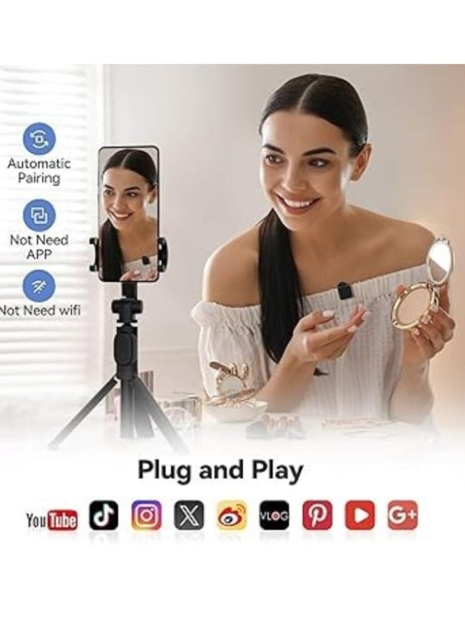 Wireless Lavalier Microphone, Ultra-Compact Design Wireless Mini Mic for 7-14 iPhone/Pro/iPad, Bluetooth Microphone, Clip on Mic for Tiktok, YouTube, Video Recording, Zoom - Image 5