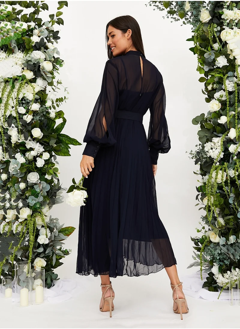 ستايل تشيت Angelina High Neck Pleated Dress
