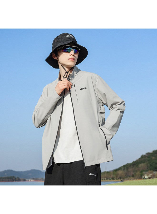 Jeep Ice Silk Cool & Upf50+】summer Outdoor Sun Protection Jacket, Lightweight Men's Sun Shirt - Image 3