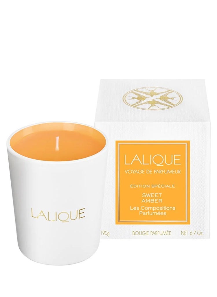 LALIQUE - Lalique Candle 190g Sweet Amber - Image 1