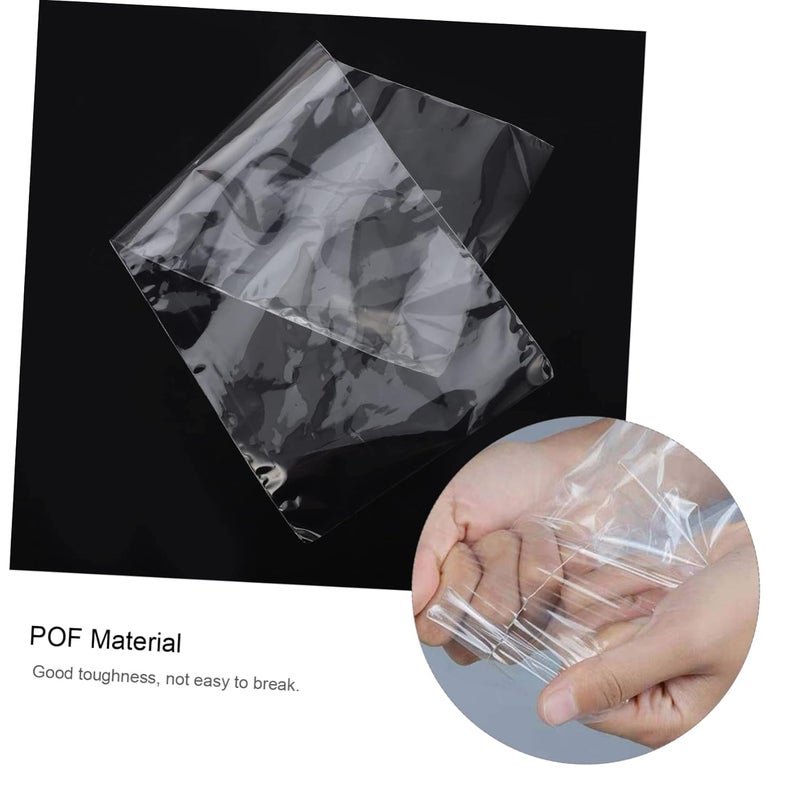 GANAZONO 400 Pcs Clear Heat Shrink Wrap Bags Transparent Packaging for Freshness Display - Image 4