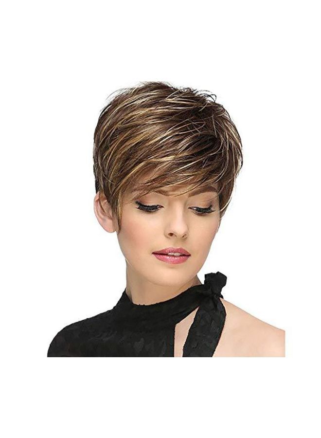 NIBEMINENT Short Design Synthetic Hair Wig Gradient - Image 3