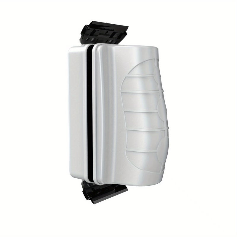 White Double Sided Magnetic Aquarium Glass Cleaner Brush Fish Tank Scraper - Image 2