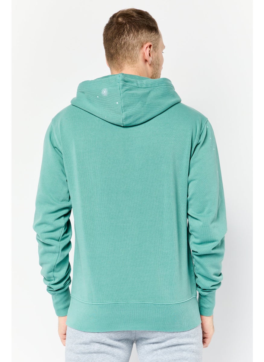Champion Men Sportswear Fit Long Sleeve Outdoor Hoodie, Hunter Green  - Image 4