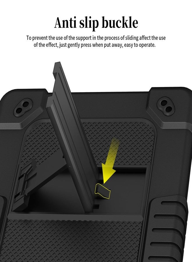 Kebiory حامل Kebiory لجهاز T-Mobile REVVL Tab 2 10.1 بوصة اللوحي، مصنوع من السيليكون الناعم والصلب، مع حزام كتف قابل للتعديل، متوافق مع جهاز T-Mobile REVVL Tab 2 5G موديل 2025 (أسود). - Image 3