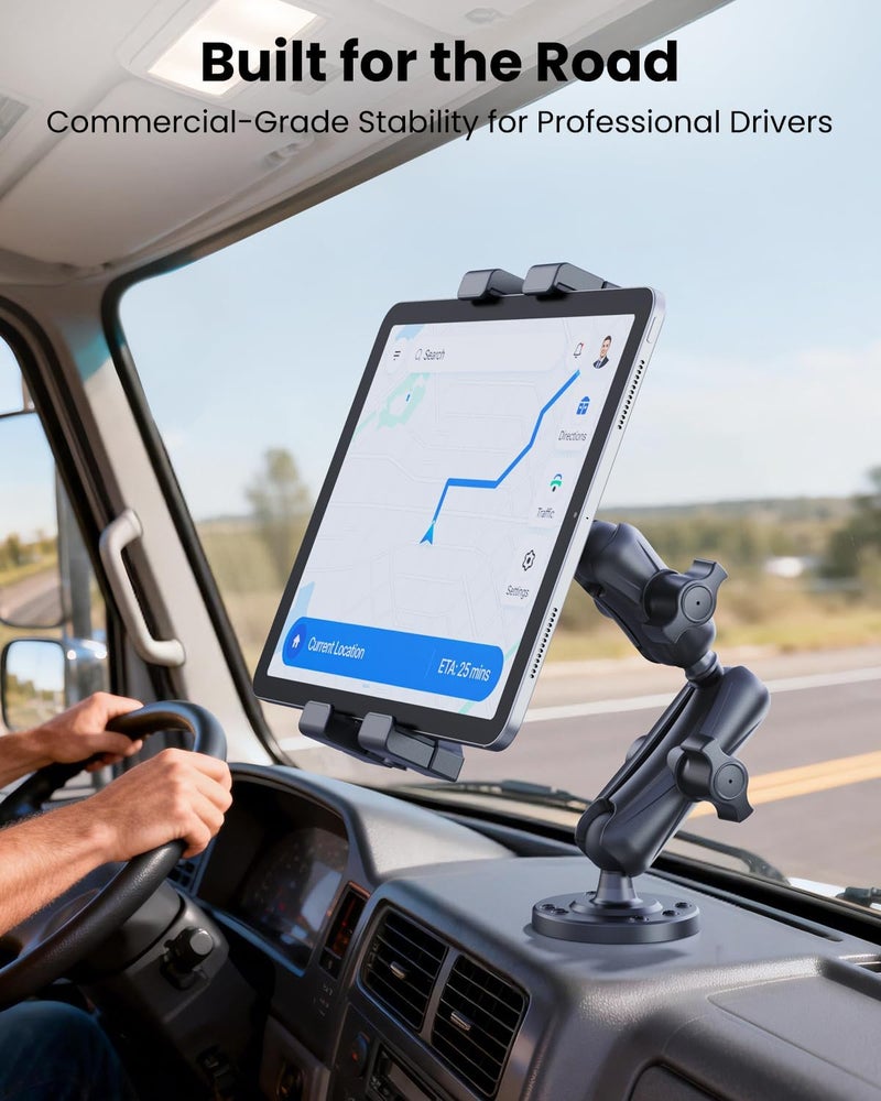 OHLPRO Heavy Duty Drill Base Tablet Holder Car Mount for Dashboard - Image 2