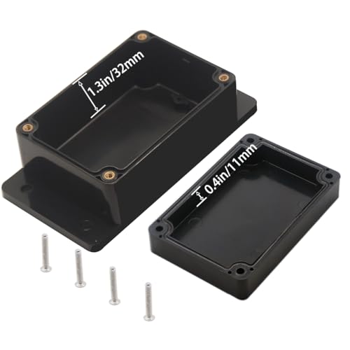 YETLEBOX Watertight Junction Box, IP67 Waterproof Project Box Durable ABS Plastic Electronic Enclosure Case for DIY Electrical Project with Wall Fixed Ear 3.94" x 2.68" x 1.97"(100 x 68 x 50 mm) 2Pcs - Image 4