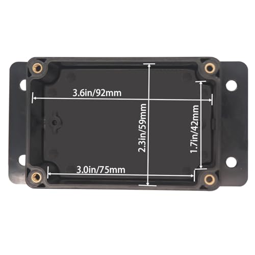 YETLEBOX Watertight Junction Box, IP67 Waterproof Project Box Durable ABS Plastic Electronic Enclosure Case for DIY Electrical Project with Wall Fixed Ear 3.94" x 2.68" x 1.97"(100 x 68 x 50 mm) 2Pcs - Image 5