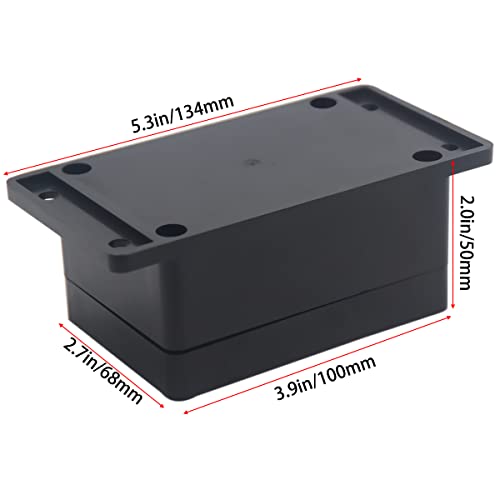 YETLEBOX Watertight Junction Box, IP67 Waterproof Project Box Durable ABS Plastic Electronic Enclosure Case for DIY Electrical Project with Wall Fixed Ear 3.94" x 2.68" x 1.97"(100 x 68 x 50 mm) 2Pcs - Image 2