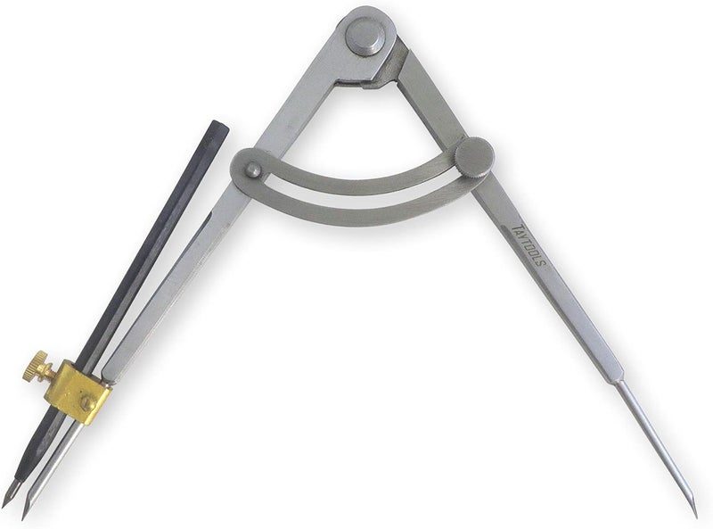 Taytools 776636 Deluxe 5 Piece Measuring Set/Kit with 8-inch Spring Dividers, Inside & Outside Calipers, Pocket Rule and Firm Joint Dividers/Compass with Carbide Scriber - Image 2