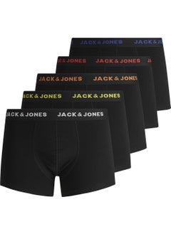 5-Piece Solid Color Logo Boxer