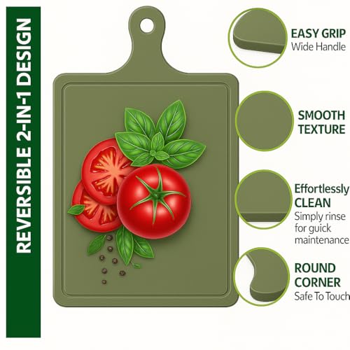 MAYUMI Green Wood Kitchen Cutting Board with Modern Cut - Eco-Friendly and Durable (10 Years Quality Guarantee) (8" X 6" (Only Ideal for Spices, Salads)) - Image 5