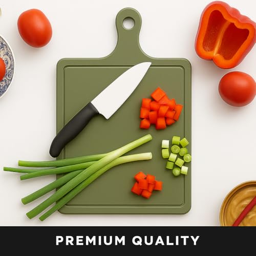 MAYUMI Green Wood Kitchen Cutting Board with Modern Cut - Eco-Friendly and Durable (10 Years Quality Guarantee) (8" X 6" (Only Ideal for Spices, Salads)) - Image 3