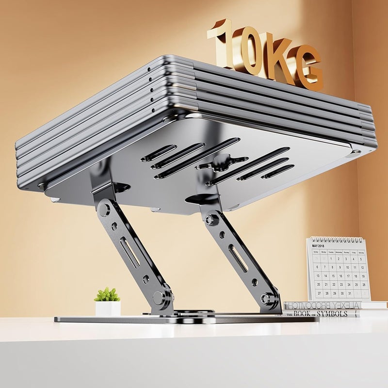 ordinarYone Foldable Adjustable Desk Stand for Tablets and Laptops with 360 Rotations Carbon Steel Ergonomic Design - Image 5