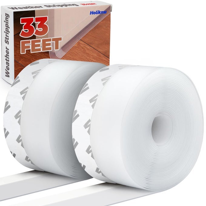 WEATHER STRIPPING DOOR SEAL STRIP 33 FEET SEALING STICKER SEALING TAPE FOR DOOR DRAFT STOPPER ADHESIVE FOR DOORS SUITABLE FOR WINDOWS DOORS