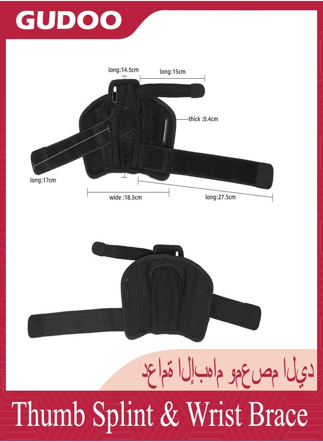 GUDOO - Thumb Splint & Wrist Brace Wrist Support for Tendonitis Arthritis Trigger Thumb Relief Pain Fits Men and Women - Image 1