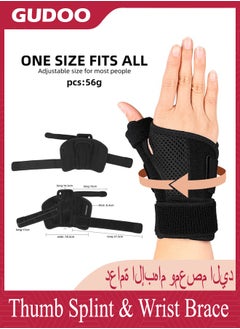 GUDOO Thumb Splint & Wrist Brace Wrist Support for Tendonitis Arthritis Trigger Thumb Relief Pain Fits Men and Women  - Image 3