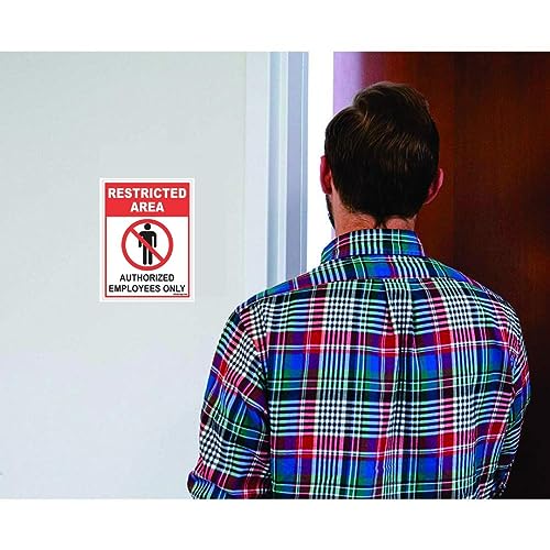 Clickforsign Restricted Area Authorized Employee Only Sign Board for walls and doors (Pack of 4) - Image 3