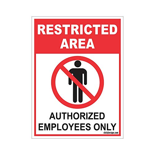 Clickforsign Restricted Area Authorized Employee Only Sign Board for walls and doors (Pack of 4) - Image 2