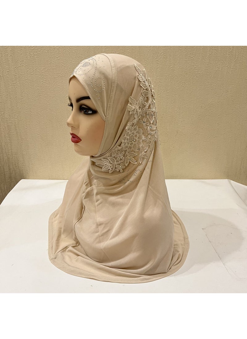 Generic - Elegant Malaysian Girl Scarf Lace Hijab #13 Blue - Image 1
