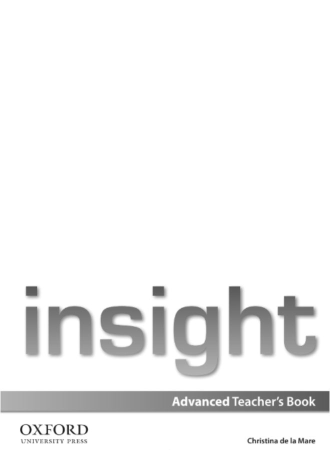 Oxford Insight- conversational English course_Advanced_Teachers book - Image 1