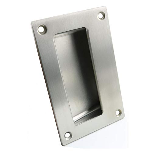 heyous 2pcs 5x3.2 inch Hidden Recessed Pull Handle Stainless Steel Square Flush Concealed Furniture Handle for Door Drawer Cupboard Cabinet Sliding Door - Image 2
