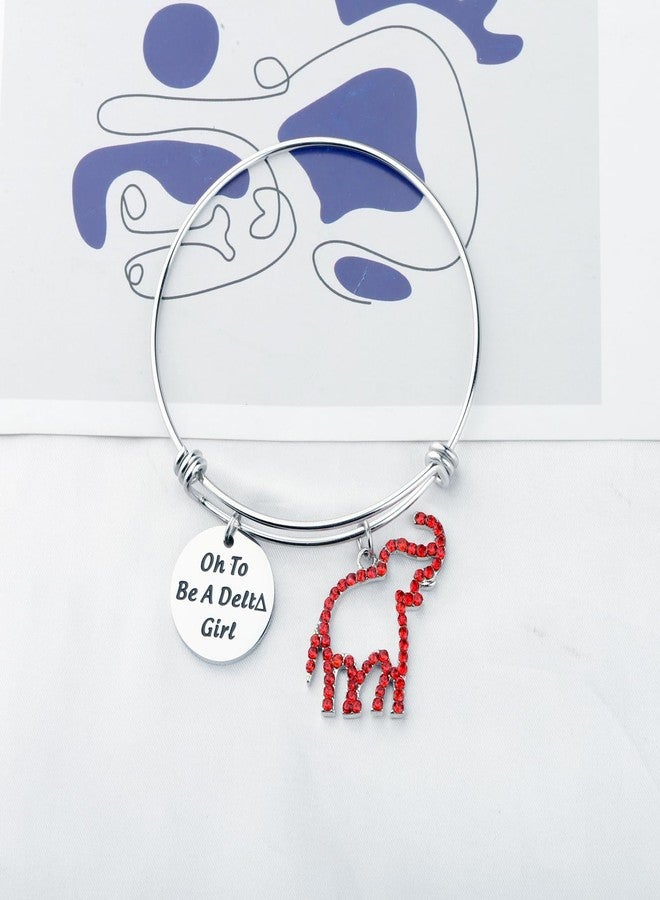 AKTAP D Sorority Gift D Inspired Elephant Bracelet Oh To Be A D Sorority Gift (De-ta Gir- Bangle) - Image 3