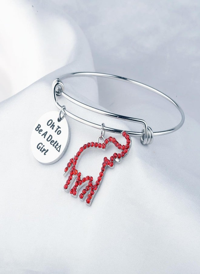 AKTAP D Sorority Gift D Inspired Elephant Bracelet Oh To Be A D Sorority Gift (De-ta Gir- Bangle) - Image 2