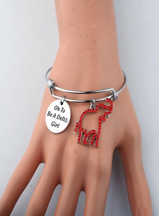 AKTAP D Sorority Gift D Inspired Elephant Bracelet Oh To Be A D Sorority Gift (De-ta Gir- Bangle) - Image 5