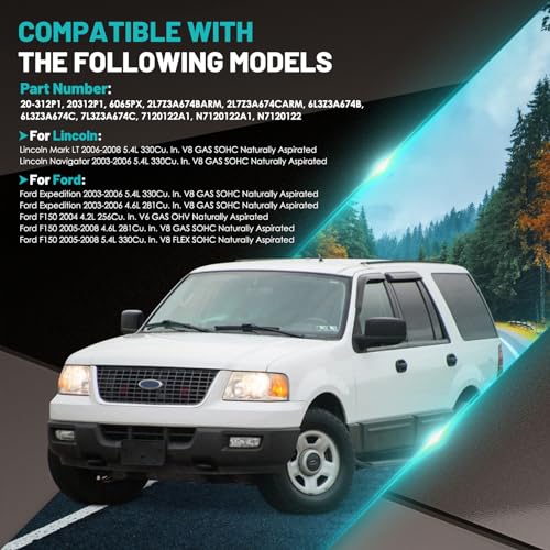 Farrme 20-312P1 Power Steering Pump with Pulley Fit for Ford F150 04-08, Expedition 03-06, for Lincoln Mark LT 06-08, Navigator 03-06 4.6L 5.4L V8 Automotive Replacement Power Assist Pump 6L3Z3A674B - Image 2