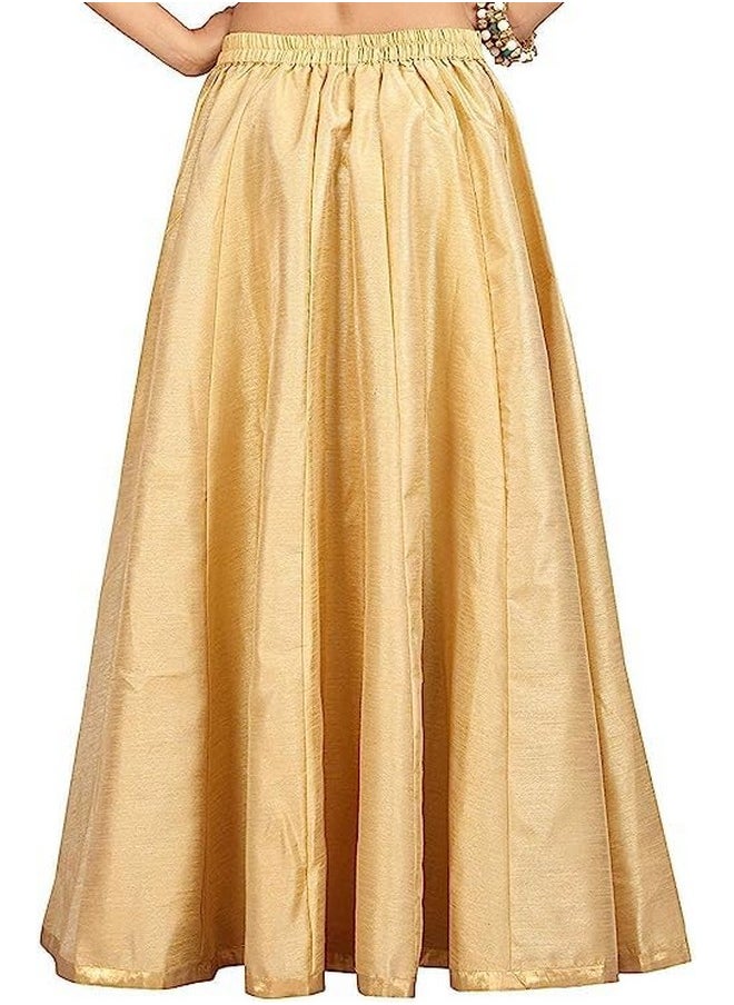 Studio Shringaar Women's Readymade Polyester Maxi Skirt Lehenga (Free Size, Gold) - pzsku/ZA8522DCB49A5B780B296Z/45/_/1740118855/77574561-e65b-43ea-845c-3bee92804e93