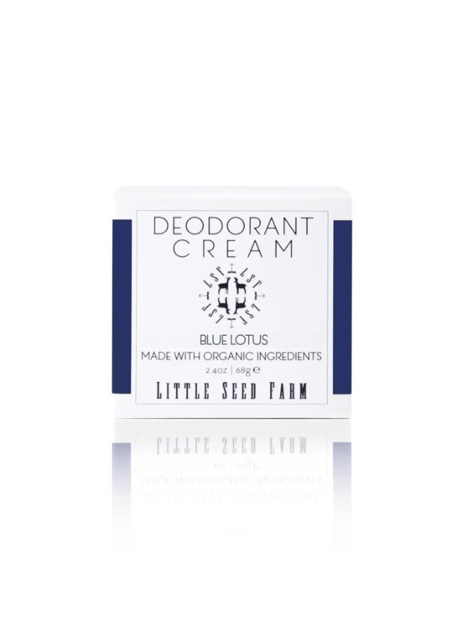 Little Seed Farm Little Seed Farm All Natural Deodorant Cream, Aluminum Free Deodorant for Women or Men - Blue Lotus, Net Wt. 2.4oz | 68g  - Image 1