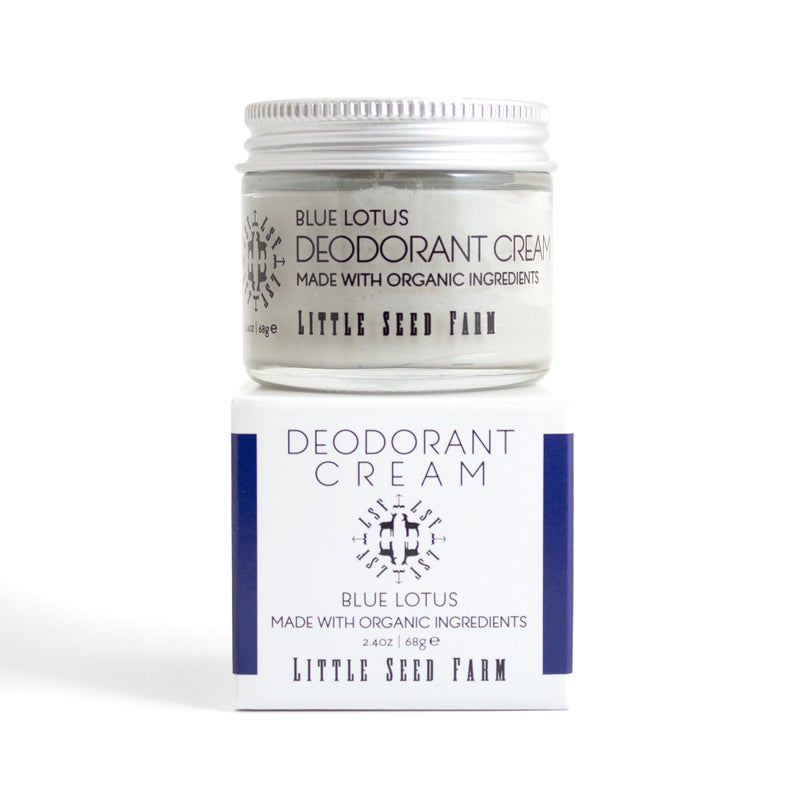 Little Seed Farm All Natural Deodorant Cream - Blue Lotus - Aluminum Free Deodorant for Women or Men, Net Wt. 2.4oz | 68g - Image 4