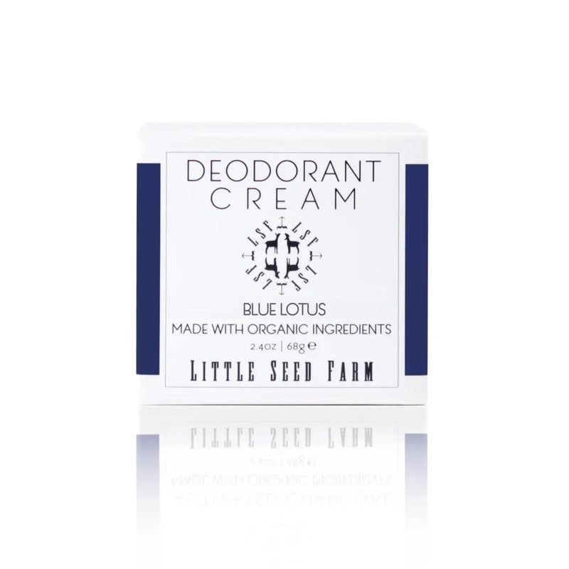 Little Seed Farm All Natural Deodorant Cream - Blue Lotus - Aluminum Free Deodorant for Women or Men, Net Wt. 2.4oz | 68g - Image 1