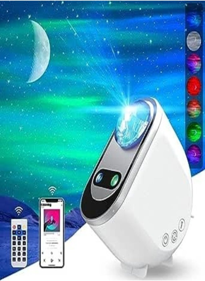 Sandokey - Galaxy Star Projector 3 in 1 LED Northern Lights Aurora Projector 6 White Noise Starry Moon Light with Bluetooth Speaker for Adult Kids Gift Bedroom - Image 1