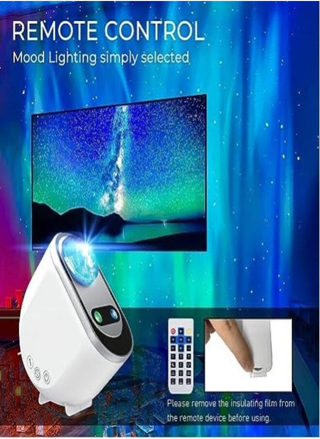 Sandokey - Galaxy Star Projector 3 in 1 LED Northern Lights Aurora Projector 6 White Noise Starry Moon Light with Bluetooth Speaker for Adult Kids Gift Bedroom - Image 1