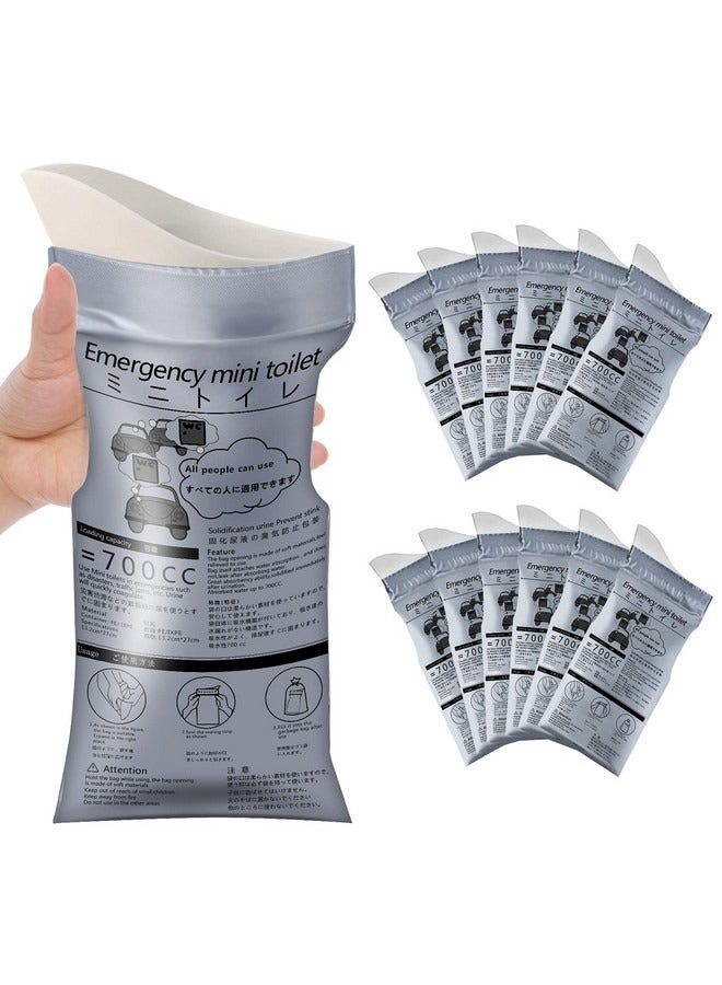 Beauenty Disposable Emergency Urinal Bag, 12 Pack Portable Camping Pee Bags, Travel Pee Bags, Traffic Jam Emergency Portable Urine Bag, Vomit Bags, for Men Women Kids Patient - Image 1