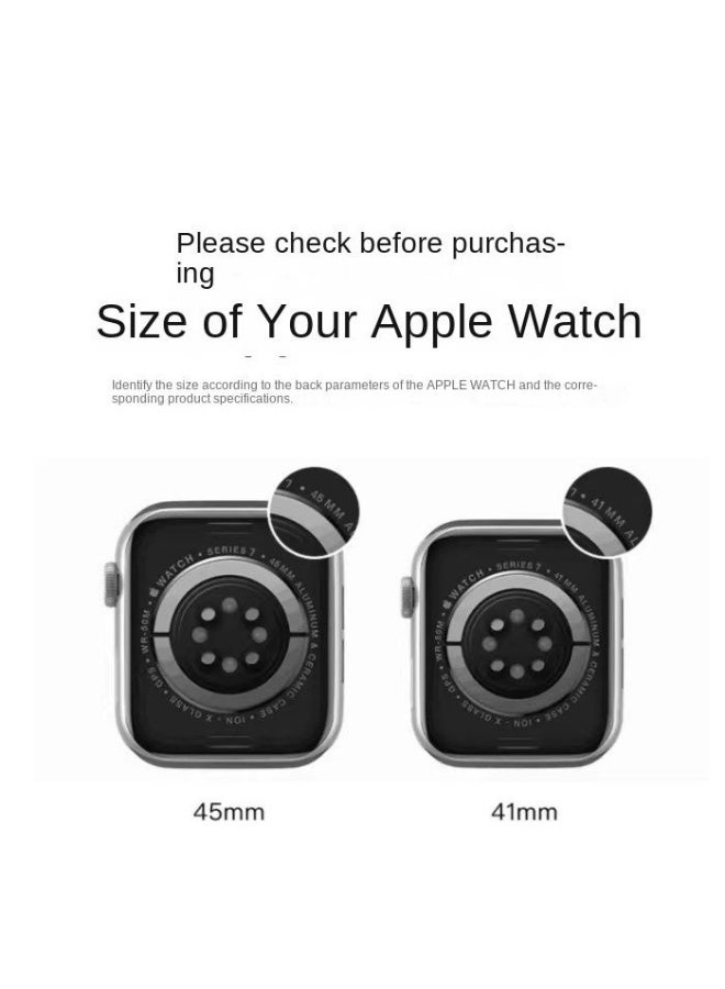 NIBEMINENT 2 Pack Suitable For Apple Watch Alpine Watch Band 49mm/45mm/44mm/42mm Milan Stainless Steel Magnetic Watch Band Compatible With Iwatch Series 8/Ultra/7/Se/6/5/4/3/2/8/9 /Silver Black  - Image 4