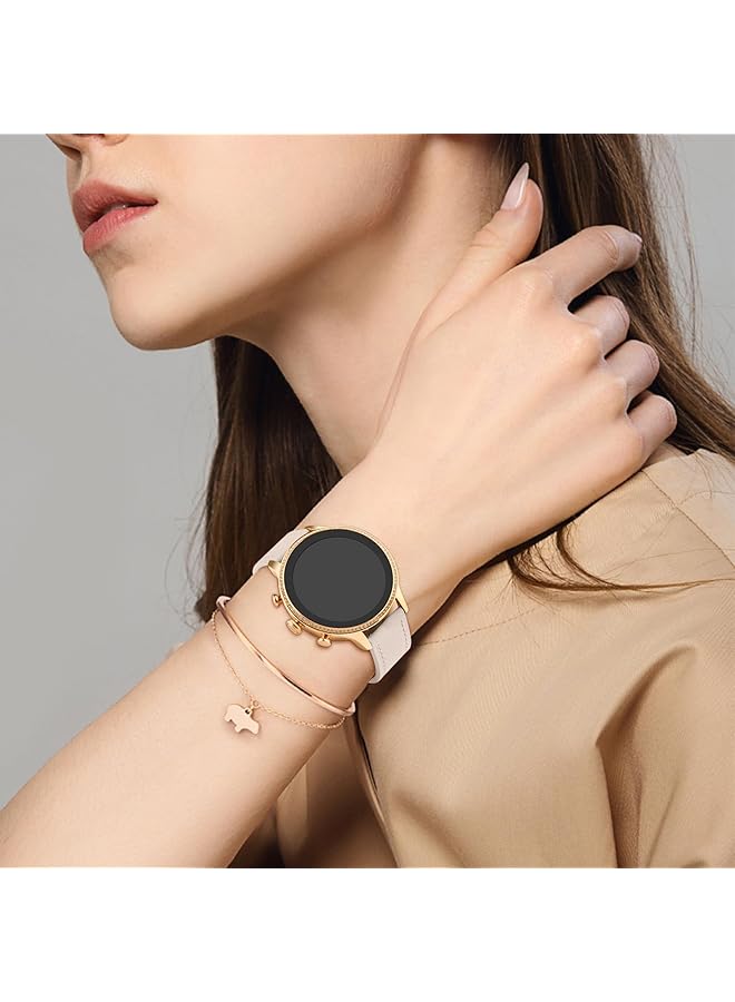 إيروريكس سوار جلدي لساعة هواوي جي تي 5 جي تي 4 مقاس 41 مم، أحزمة 18 مم، سوار جلدي بديل ممتاز لساعة هواوي جي تي 4 5 مقاس 41 مم، هواوي جي تي 5 برو مقاس 42 مم للنساء والرجال - Image 4